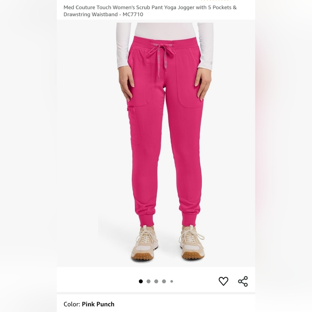 Med Couture Fuchsia Jogger Pants